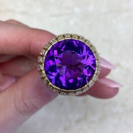 Vintage Gemstone and Diamond Cocktail Ring - Montalegre Ring 11477 F5