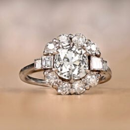 1.94ct Diamond Floral Cluster Halo Engagement Ring Genova Ring 11903