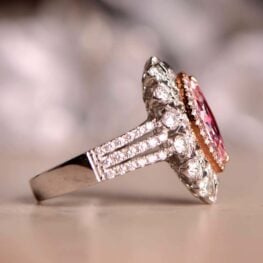 Marquise Pink Diamond Halo Ring - Scandia Ring 12070 Artistic Side