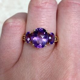 2.97ct Natural Amethyst Center Stone Ring 12217 F2