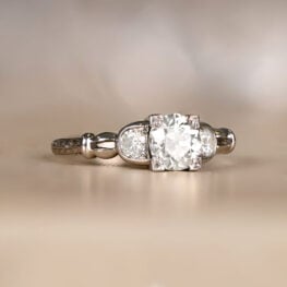 0.77ct Old European Diamond and Platinum Ring - Brent Ring 12826