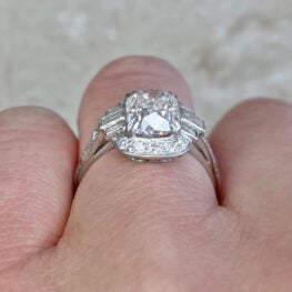 Platinum Hand Crafted Diamond Engagement Ring 12840-F3