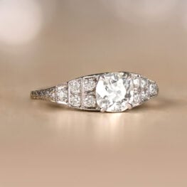 0.88ct Old European Cut Diamond Engagement Ring Ring - Groton Ring
