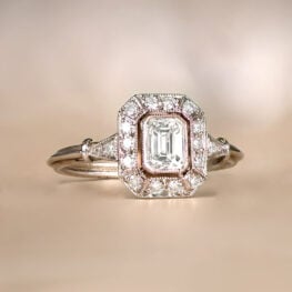 Platinum and 0.51ct Emerald Cut Diamond Ring - Berkshire Ring 13045