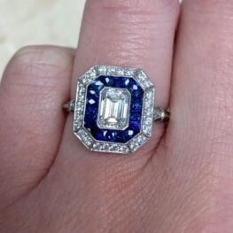 Old European Cut Diamond Halo Engagement Ring 13084 F3