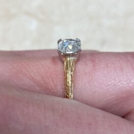 Vintage Hand Engraved 14k Yellow Gold Mounting 13427 F4