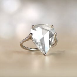 Pear Shaped Rose Cut Prong Set 6.00cct Diamond Engagement Ring 13428-Artistic-1200x1200
