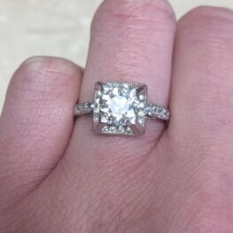 Estate Diamond Vintage Single Cut Engagement Ring 13445 F3