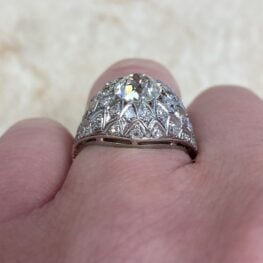Edwardian Old European Diamond Filigree Ring - Bohemia Ring