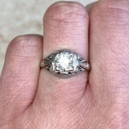 Old European Cut Diamond Engagement Ring 13519 F2