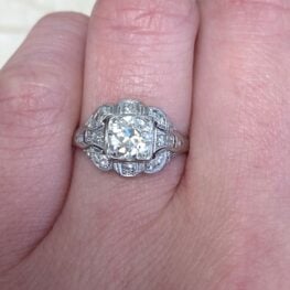 0.90ct Vintage Diamond Engagement Ring 13648 F2