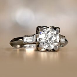 Vintage Art Deco Old European Cut Diamond Platinum Engagement Ring 13782-artistic.1000-jpg