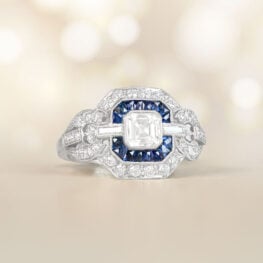 beautiful platinum ring centering old European cut diamond Briggs Ring Artistic Picture 13791