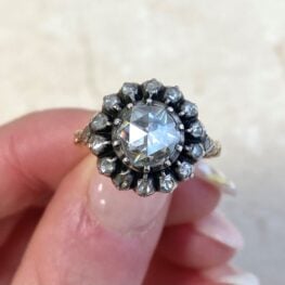 Georgian Diamond Ring Dresden Ring. Circa 1800 F5