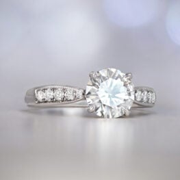 1.10 carat Tiffany Round Brilliant Cut Diamond Engagement Ring 13974