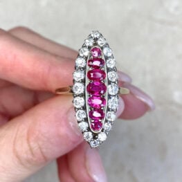 1.00ct Total Ruby Weight Gemstone And Diamond Ring 14037 F5