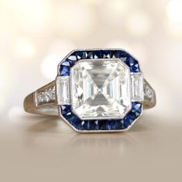 Caffrey Ring platinum Asscher cut diamond ring 14226-Artistic-1000