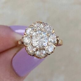 lafayette engagement ring from 1880 from the victorian era H and I color
