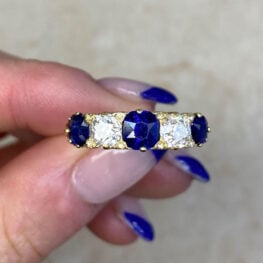 0.60ct TDW Victorian Era Diamond And Sapphire Ring 14266-F5
