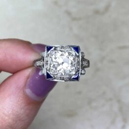 Diamond and Sapphire Engagement Ring Circa 1920 14339 F5