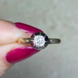 Old Mine Diamond Engagement Ring Circa 1960 14393 F5