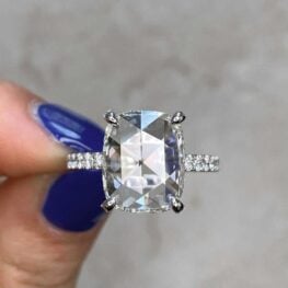 GIA Certified Rose Cut Diamond Engagement Ring 14566 F5