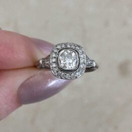 matera engagement ring with an under-gallery boasting lovely openwork filigree and triple wire shank