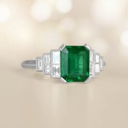 1.60 Carat Natural Emerald Set Gemstone Ring Chitina Ring 14613