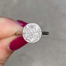 Handcrafted Platinum Diamond Engagement Ring Aden Ring Circa 1925 14625 F5