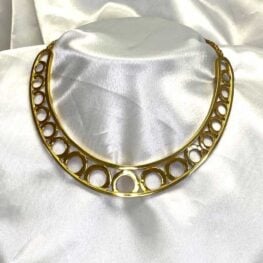 18k Yellow Gold Geometric Collar Necklace Signed Cipullo