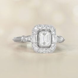 0.50 carat Emerald Cut Diamond Engagement Ring Hamilton Ring 14825