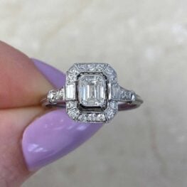 Hamilton Ring Emerald cut diamond engagement ring 14825-F5