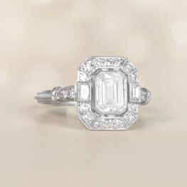 .80 carat Emerald Cut Diamond Engagement Ring Midhust Ring 14831