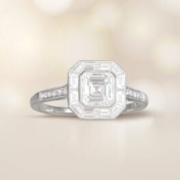 GIA-Certified 1.01 carat Asscher-Cut Diamond Ring Baysville Ring 14866