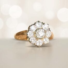 Art Deco Engagement Ring 1.83 carat old European cut diamond Coucy Ring 14900