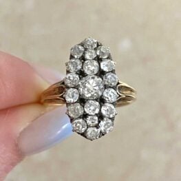 clarence ring from the victorian era SI2 clarity 18k yellow gold 14946