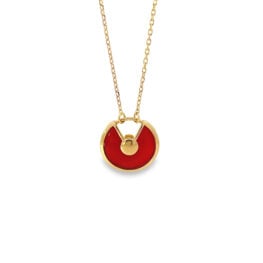 Diamond and Cornellian necklace Amulette De Cartier Necklace