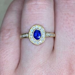 antalya ring featuring an oval cut sapphire