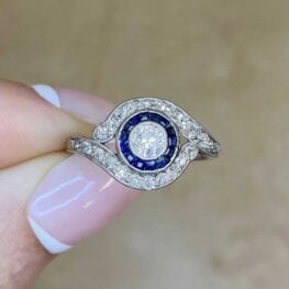 Antique Art Deco 0.20ct Diamond Engagement Ring VS2 clarity