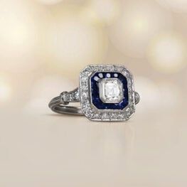 A charming engagement ring featuring a double halo Mississippi Ring 15202
