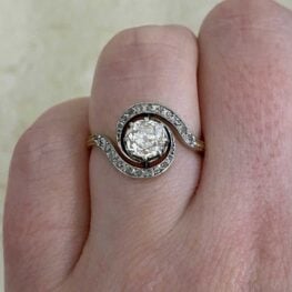 Edwardian Era 0.85ct Diamond Yellow Gold Ring - Melina Ring 15244-F2