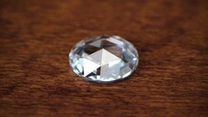 Antique Rose Cut Diamond loose from angle