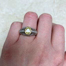 Oval Fancy Intense Yellow Diamond Ring - Florham Ring