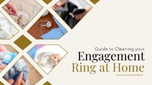 cleaning engagement ring photos in artistic layout
