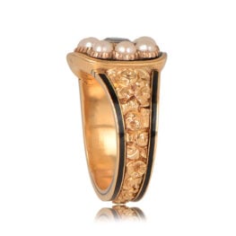 Pearl and 18k Yellow Gold Antique Ring Aberdare Ring