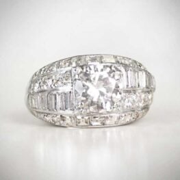 1.90ct Center Transitional Cut Diamond Retro Engagement Ring Artistic