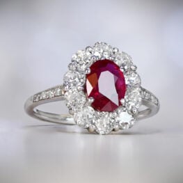 Oval Cut Ruby Diamond Ring Arbor Ring 14335