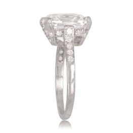 Castlebar 4ct Asscher Cut Diamond and Platinum Ring TSV
