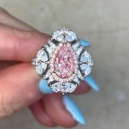 Fancy Pink And Brownsih Diamond 1.05ct Center Stone VMK13 F5